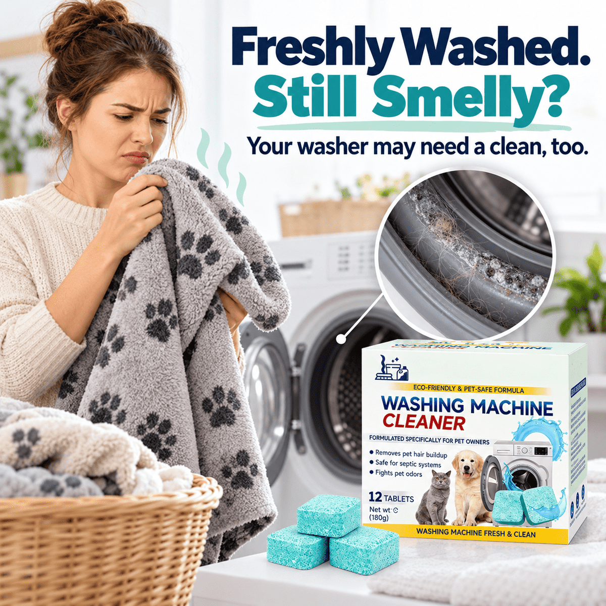 Enzyme Washing Machine Cleaner Tablets