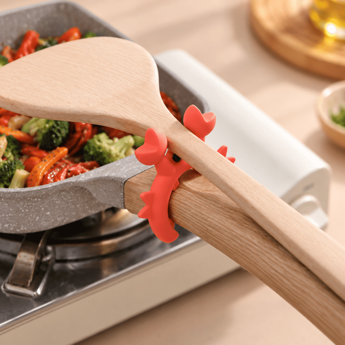 Silicone Crab Spoon & Spatula Holder