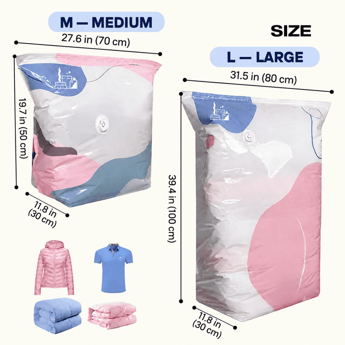 🔥 BUY 2 GET 1 FREE | No-Pump Vacuum Storage Bags - Save 80% Space Instantly! 📦