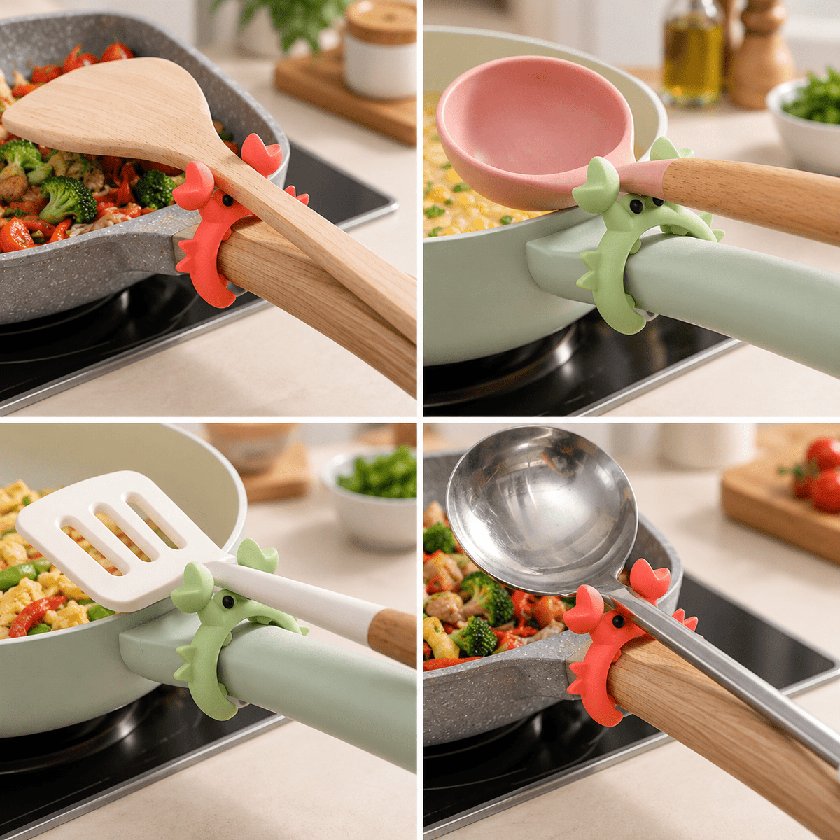 Silicone Crab Spoon & Spatula Holder