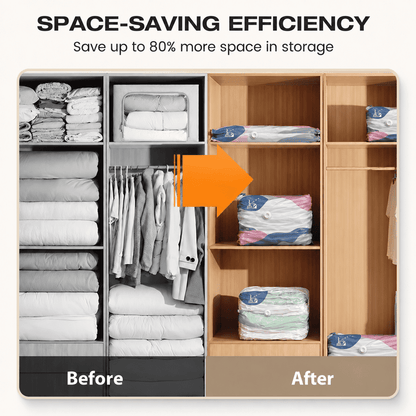 🔥 BUY 2 GET 1 FREE | No-Pump Vacuum Storage Bags - Save 80% Space Instantly! 📦